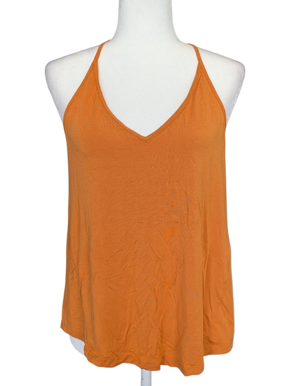 Lululemon Womens Autumn Orange Modal Silk BlendYoga Tank Top Size Medium/8